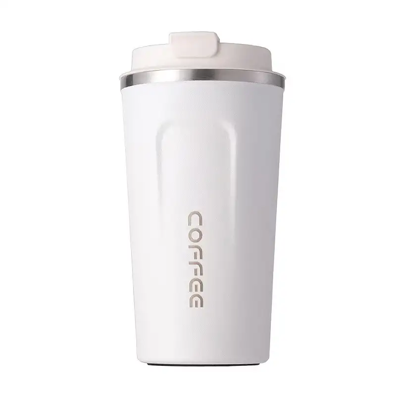 Alternative view of Cốc giữ nhiệt in logo 500ml màu trắng họa tiết trơn