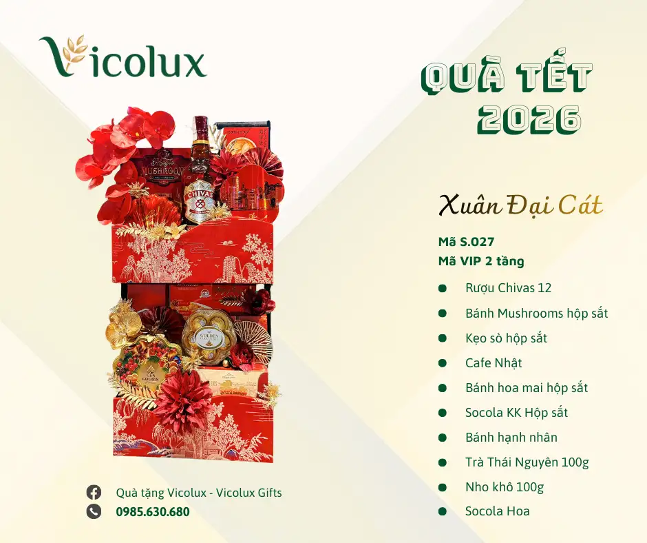 Khay, giỏ quà Tết siêu VIP